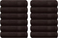 GLAMBURG Ultra Soft 12-Piece Washcloths Set 13x13-100% Ringspun Cotton by GLAMBURG