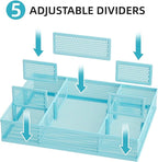 Marbrasse 2 Pack Desk Drawer Organizer, Mesh Drawer Organizer Tray - Image 2