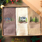 3 Pcs Mountain Hand Towels Farmhouse Decorative Bathroom Towels Set 13.3 x - Image 6