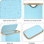 Slim Laundry Basket, 60L Laundry Hamper - Image 2