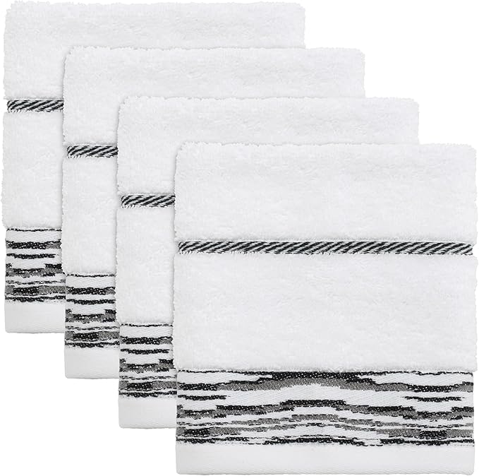 Nicole Miller - Washcloths, Soft & Absorbent Cotton Towels, Dorm Room Essentials by NicoleMiller