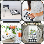 Geyoga 6 Pcs Spring Floral Kitchen Towels Flamingo Dish Hand Towels Sunflower - Image 2