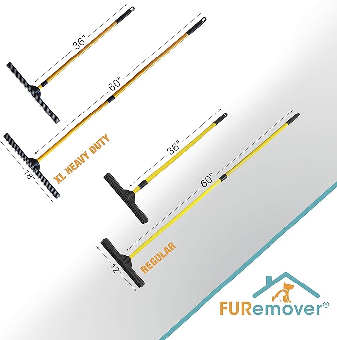 FURemover Pet Hair Rubber Broom 2-Piece Set containing Original and PRO - Image 8