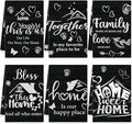 Breling Set of 6 Kitchen Towels Modern Minimalist Dish Towel Black Bathroom by Breling