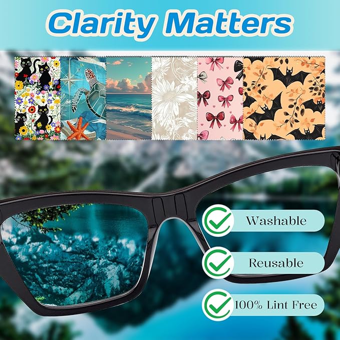 6 PCS Glasses Cleaning Cloth Eyeglass Lens Cleaning Cloth Eyeglasses Wipes - Image 3