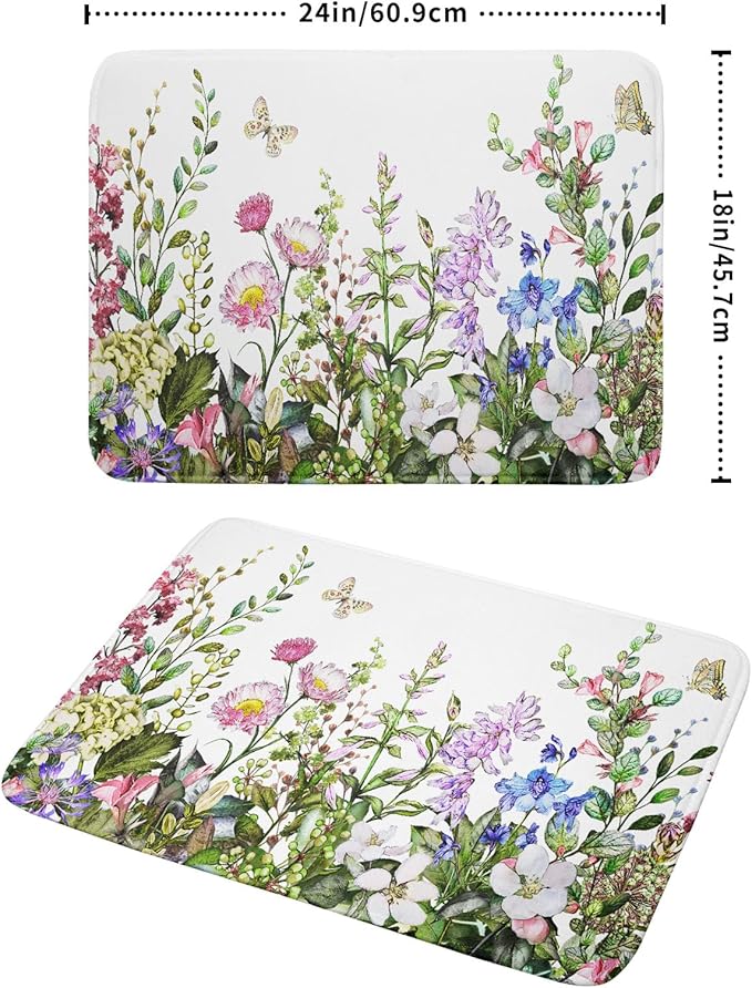 Aportt Spring Summer Floral Dish Drying Mat - Image 2