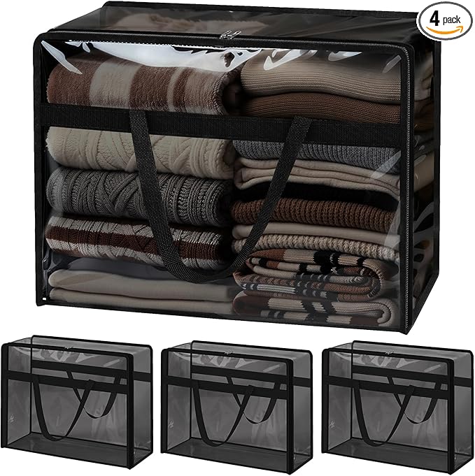 SGHUO Clothes Storage Bags 60L Extra Large Plastic Moving Bag by SGHUO