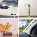 100 PCS Adhesive Cable Clips Black, Upgraded Wire Holder - Image 6
