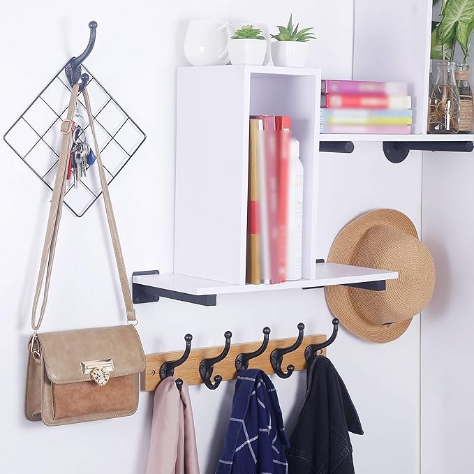 WEBI Rustic Coat Hooks:10 Cast Iron Hooks - Image 6