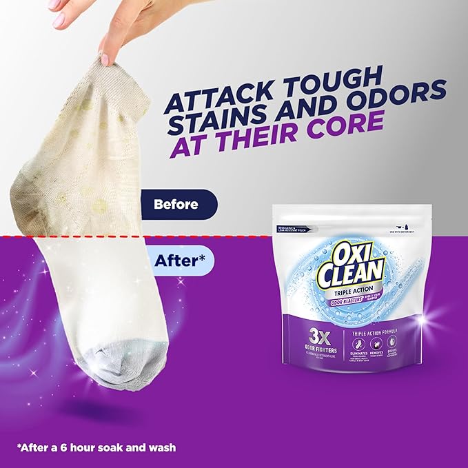OxiClean Triple Action Odor Blasters, Removes Stains and Eliminates Tough Odors - Image 6