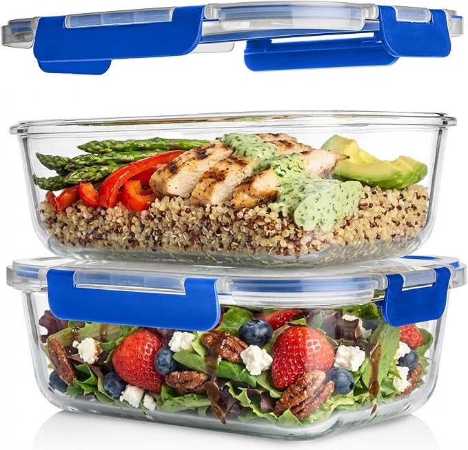 Razab 4 Pcs 1860ml / 63 Oz Large Glass Food Storage Containers - Image 9
