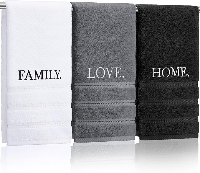 3 Pcs Farmhouse Decorative Hand Towels by FuWeave