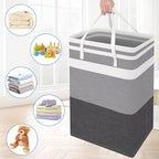 BlissTotes 3-Pack Laundry Basket, Freestanding＆Waterproof Laundry Hamper - Image 7