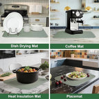 2 Packs Dish Drying Mats for Kitchen Counter, Drying Matt Kitchen Counter - Image 5