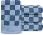 Jacquotha Bathroom Hand Towels Set of 4, Checkered Towels by Jacquotha