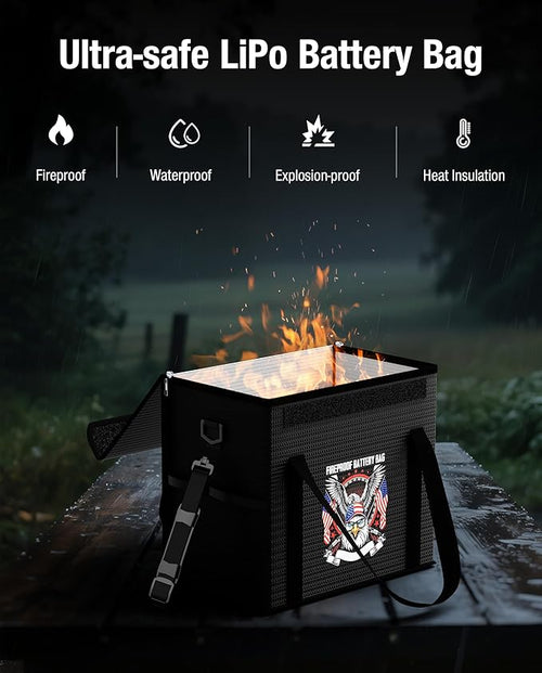 12V 50Ah LiFePO4 Lithium Battery Fireproof Safe Bag - Image 2