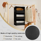 3-Shelf Hanging Closet Organizer and Storage, Foldable Hanging Closet Shelves - Image 4