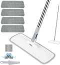 Microfiber Mop for Cleaning Floors, 55 Inch Extendable Flat Mop by wlich