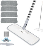 Microfiber Mop for Cleaning Floors, 55 Inch Extendable Flat Mop by wlich