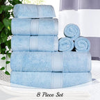 SUPERIOR Egyptian Cotton Pile 8 Piece Towel Set, Includes 2 Bath, 2 Hand - Image 11