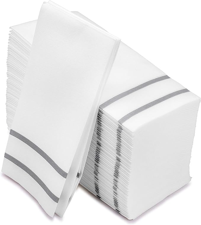 Paper Hand Towels for Bathroom, Linen-Feel Guest Towels, Formal Dinner by FETE