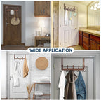 TICONN Over The Door Hooks, 5 Heavy Duty Tri Coat Rack All Metal Coat Hanger - Image 7