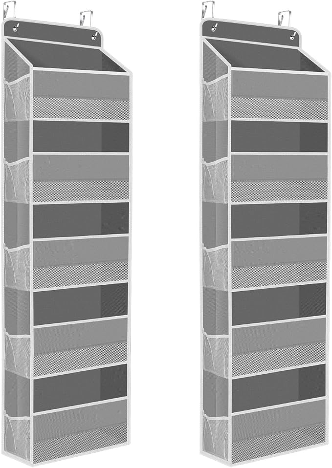 2 Pack Over The Door Organizer, Hanging Storage Organizer by SpaceHacks