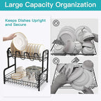 romision Capacity Dish Drainers Drying Rack, Metal Stainless Steel Rust Proof - Image 3