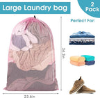 2 Pack Mesh Laundry Bags, 23 x 34 Inches Heavy Duty Mesh Laundry Bag, Large - Image 4