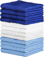 100% Cotton Washcloth Set – Soft, Absorbent Face Towels by QUBA+LINEN