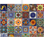 Talavera Tiles Dish Drying Mat for Kitchen Counter, 18 x 24 Inch Microfiber by TGKBRMEA