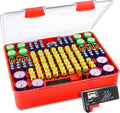140 Slot Multi Battery Storage Box, Battery Storage Case, Battery Holder by GlossyEnd