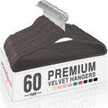 HOUSE DAY Taupe Velvet Hangers 60 Pack, Non Slip Clothes Felt Hanger Heavy Duty by HOUSEDAY