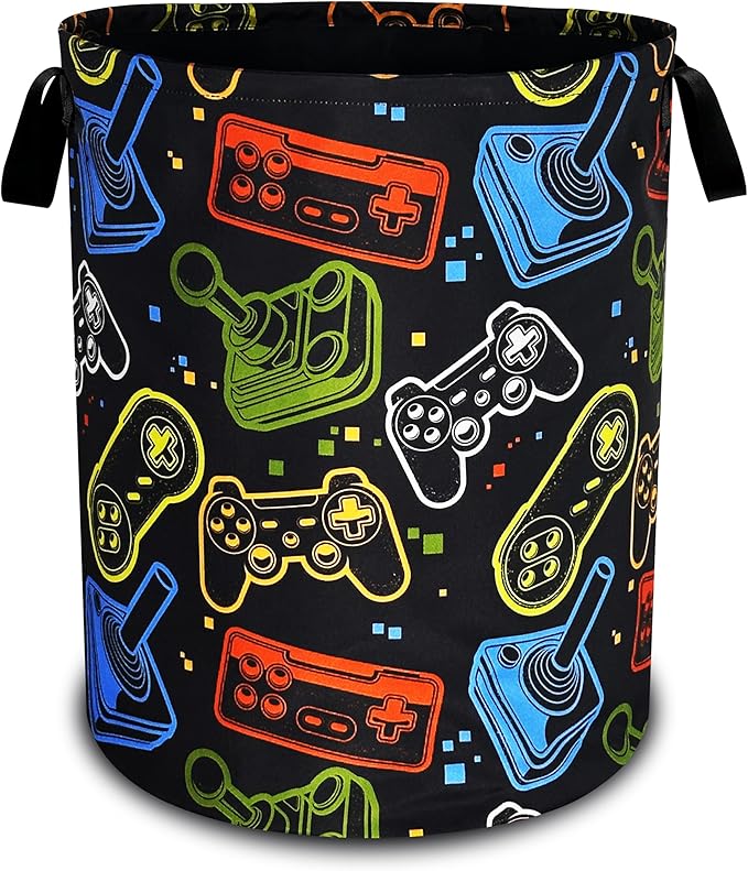 Game Consoles Laundry Basket Funny Colorful Oxford Cloth Laundry Hamper by Unknown