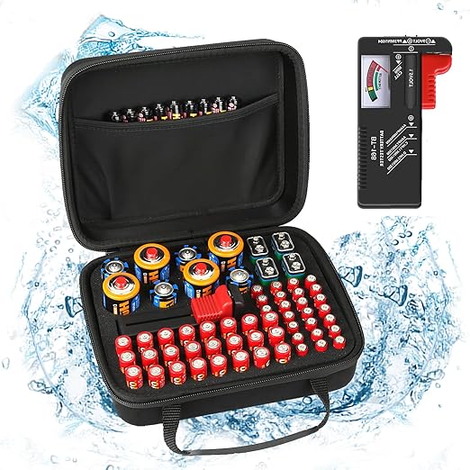 Battery Organizer, Battery Organizer Storage Case by Arkeiliy