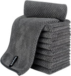 KinHwa Microfiber Hand Towels for Bathroom Soft and Absorbent Face Towels Grey by KinHwa