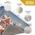 Christmas Dish Drying Mat for Kitchen Counter 18x24 Red Truck Winter Xmas Snow - Image 4