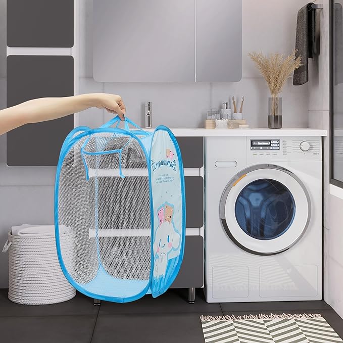 Cute Mesh Popup Laundry Hamper - Image 2