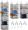 6 Tier Closet Hanging Organizer, Metal Closet Organizers and Storage by Orapoke