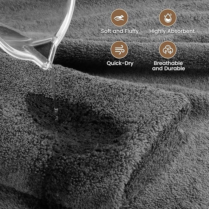 SEMAXE 4-Pack Luxury Bath Towels - Image 5