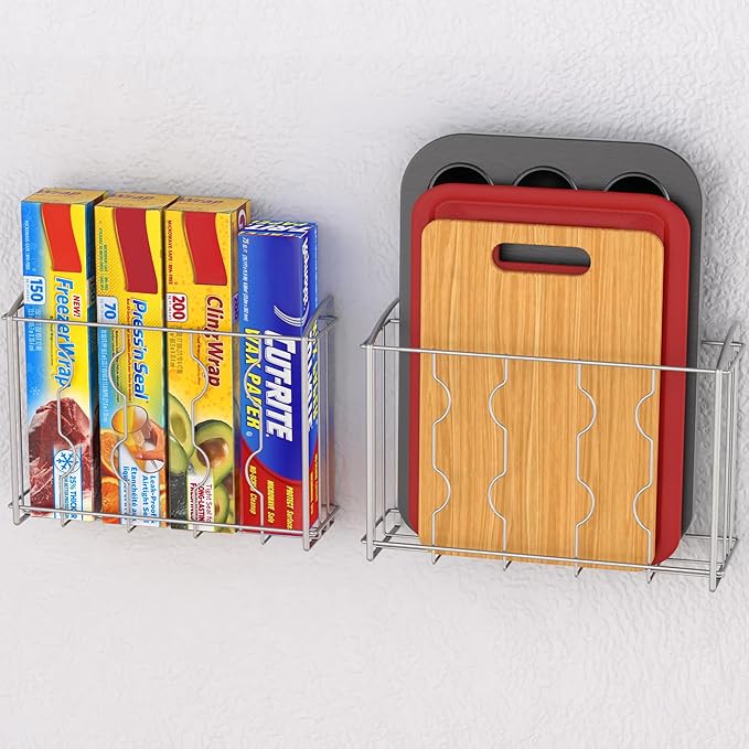 Simple Houseware Over the Cabinet Door Organizer Holder 2 Pack 13.5" Wx4.25 - Image 4