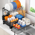 TOOLF Extendable Dish Drying Rack, 2-Tier Dish Rack by TOOLF