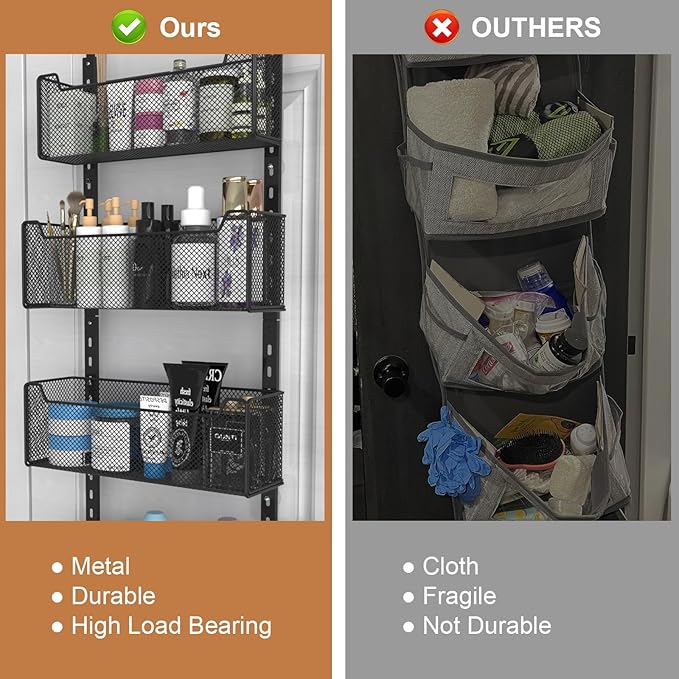 Over The Door Organizer, Metal Door Organizer Hanging - Image 6