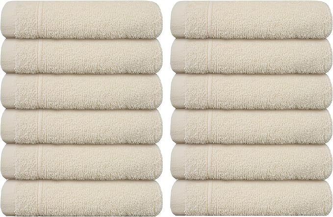 Tens Towels Pack of 12 Washcloths, 12 x 12 Inches, Lighter Weight, Quick to Dry - Image 9