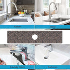 Kitchen Sink Splash Guard Faucet Mat Super Absorbent Fast Drying Mat Sink - Image 4