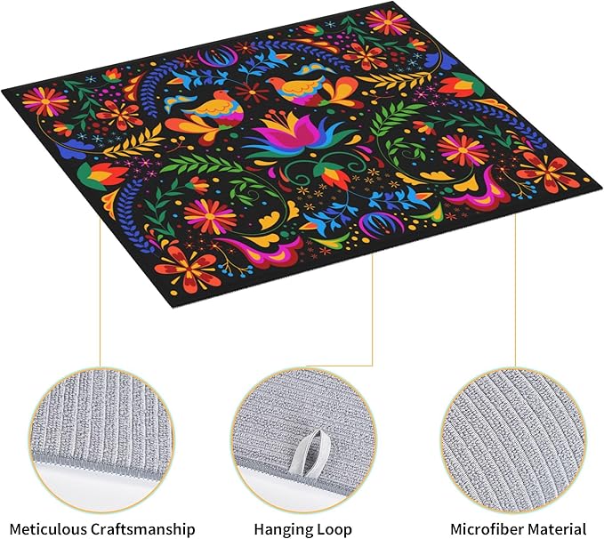 Mexican Dish Drying Mat for Kitchen Counter Mexican Flower Decorative Dish - Image 5