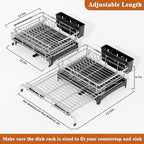 Large Dish Drying Rack, Extendable Dish Rack - Image 2
