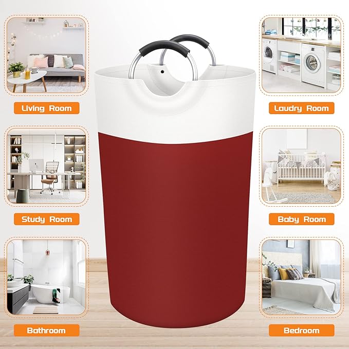 BlissTotes 90L Laundry Basket, Freestanding Laundry Hamper, Collapsible Dirty - Image 7