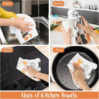 R HORSE 5Pcs Funny Kitchen Dish Towels, Cute Cat Dishcloths Gift, Absorbent - Image 6