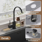 Faucet Mat for Kitchen Sink, Diatomite Quick Drying Tray, 15.8 Inch Kitchen - Image 4